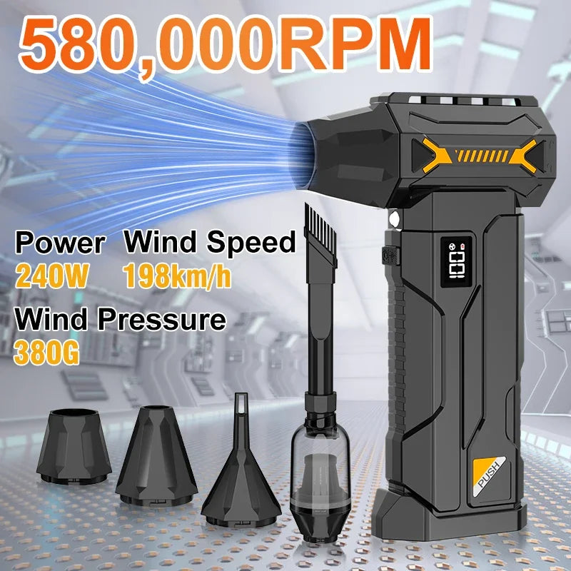 PowerJet Pro cordless air duster for car and electronics cleaning