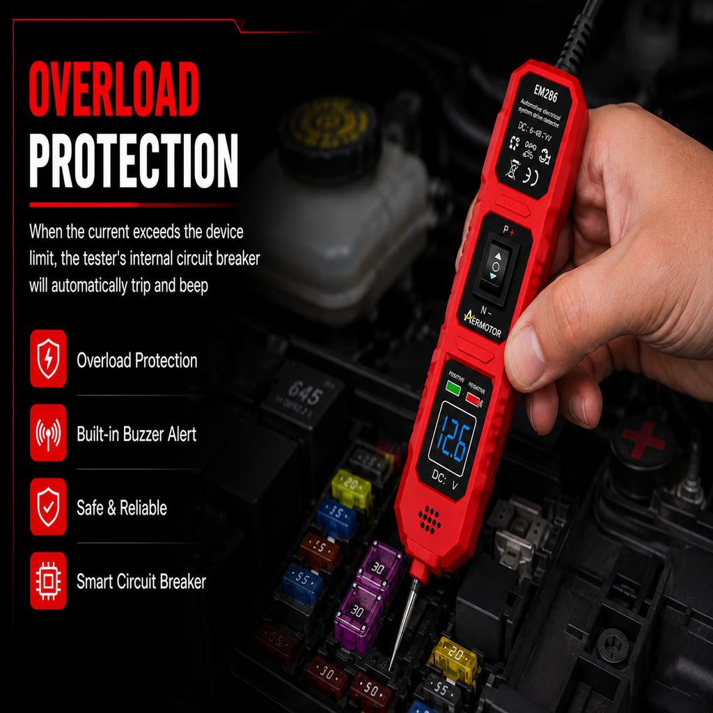 Automotive Power Probe 6–48V Digital Circuit Tester